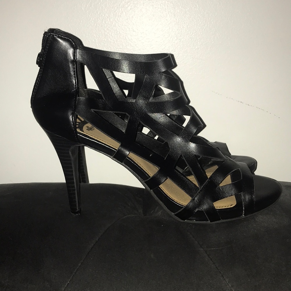 Black Cage Heels